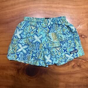 Vintage 90s Patagonia Baggies Boys Kids Shorts 6 Hawaiian Geometric USA M3-23